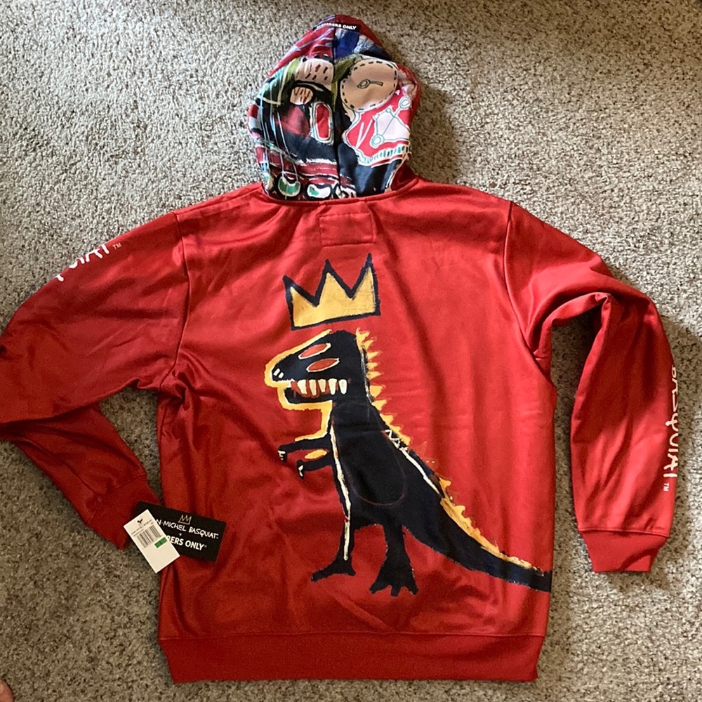 NWT Members Only x Jean Michel Basquiat hoodie red Ali pez dispenser men’s large